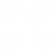 Diagram showing four connected people icons, with one linked to a virus symbol, illustrating Operation Outbreak and the transmission or spread of an infectious disease among individuals.